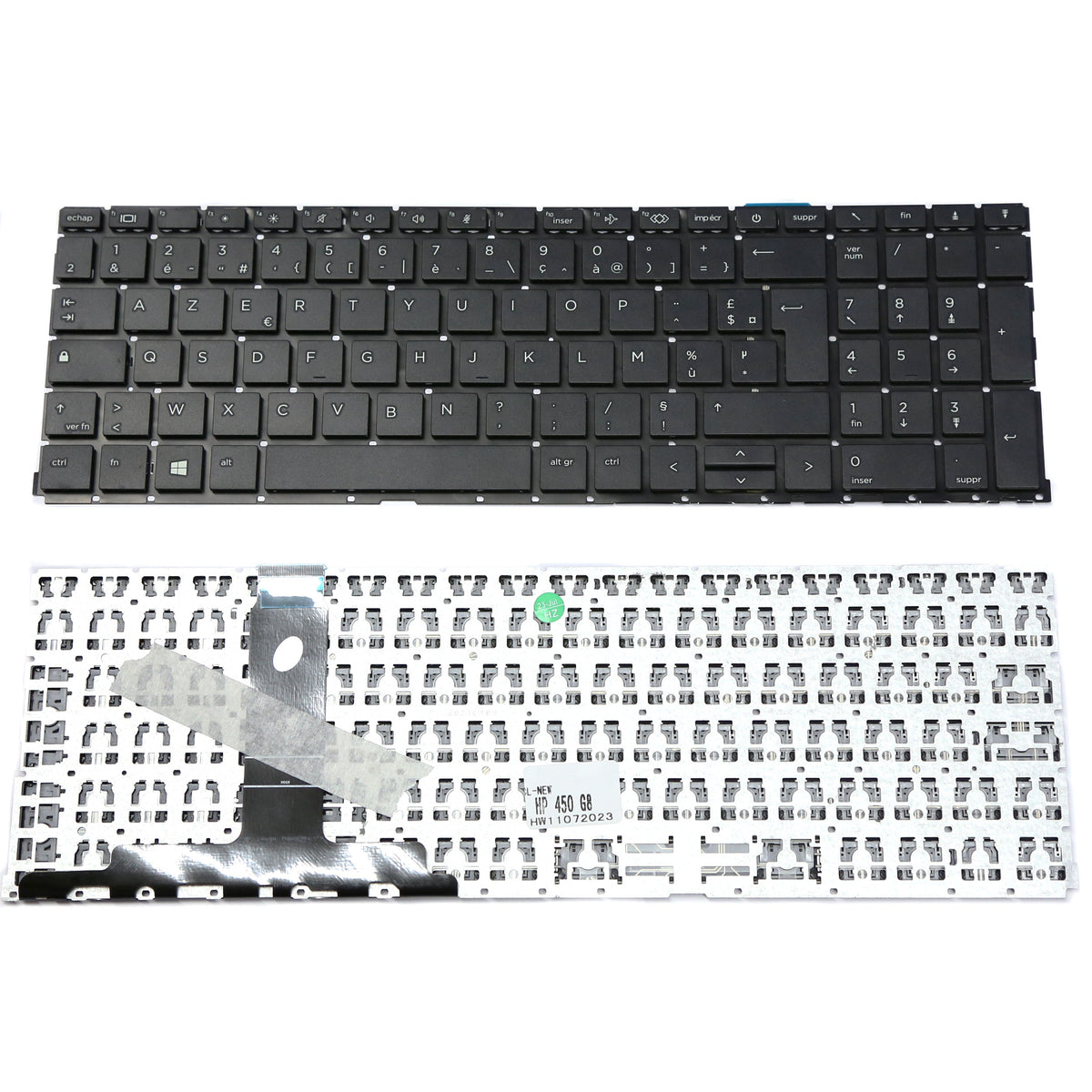 CLAVIER FRANÇAIS AZERTY POUR PC PORTABLE HP PROBOOK 450 G8 / 450 G9 / 455 G8 / 455 G9