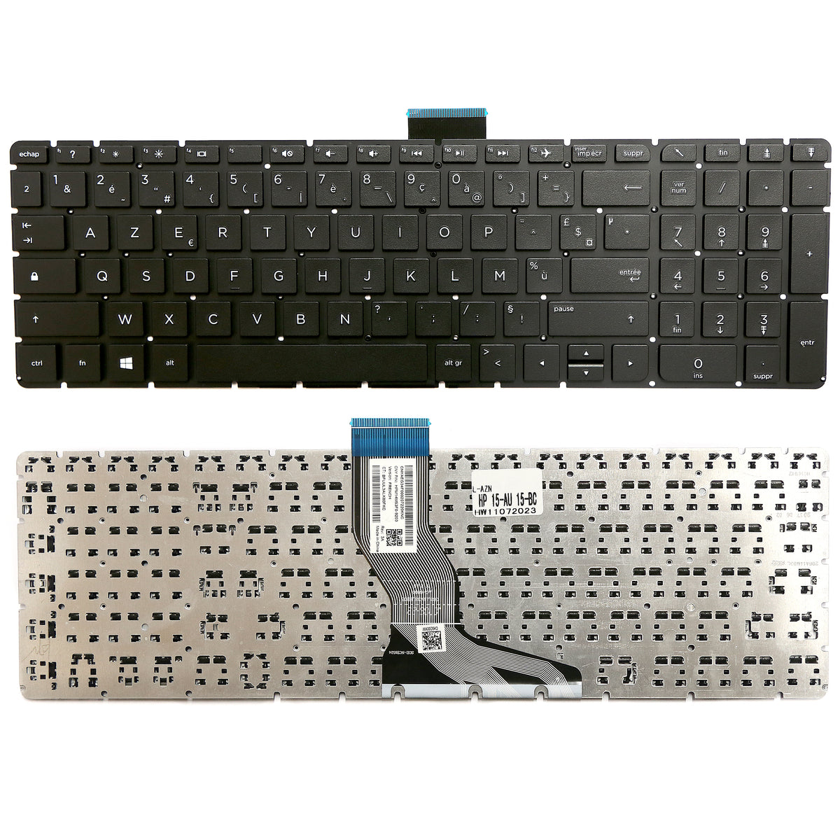 CLAVIER FRANÇAIS AZERTY POUR PC PORTABLE HP PAVILION 15-BC / 15-AW / 15-Q / 15-AU / 15-BS / 15-BP SERIES - HPM14M53F0-9203