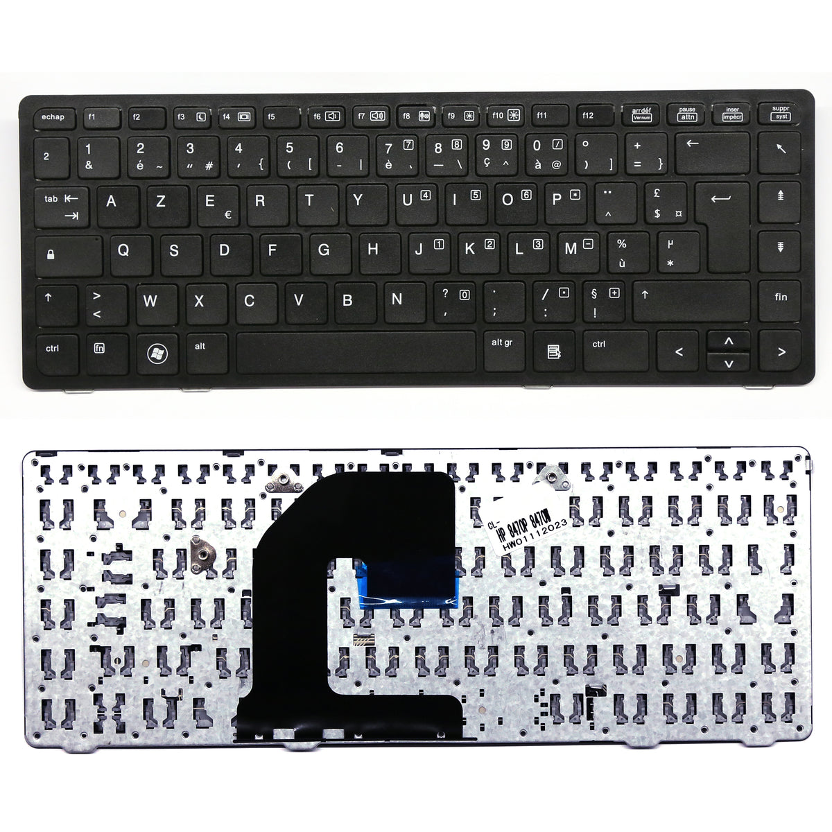 CLAVIER FRANÇAIS AZERTY POUR PC PORTABLE HP ELITEBOOK 8460P / 8460W / 8470P / 8470W - 641835-051-1