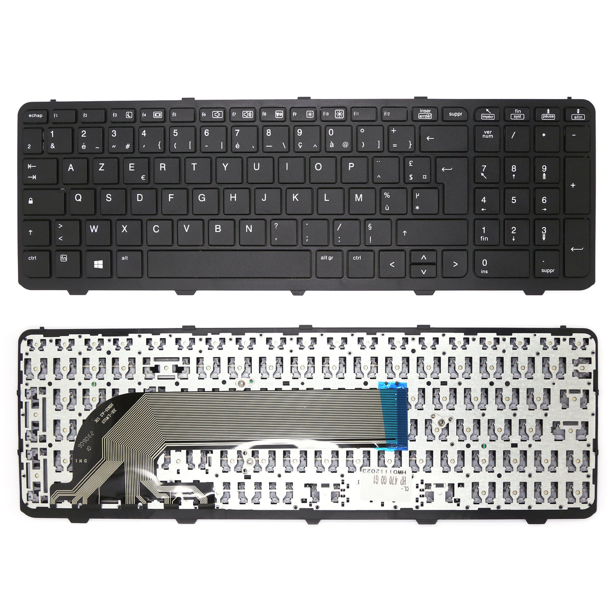CLAVIER FRANÇAIS AZERTY POUR PC PORTABLE HP PROBOOK 470 G0 / 470 G1 / 470 G2 - 721953-051 / 727682-051 / 728918-051-1