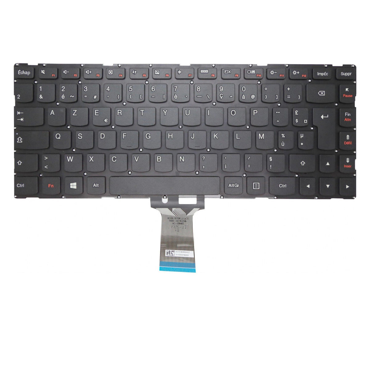 CLAVIER FRANÇAIS AZERTY POUR PC PORTABLE LENOVO YOGA 500-14IBD / 500-14IHW / 500-14ISK