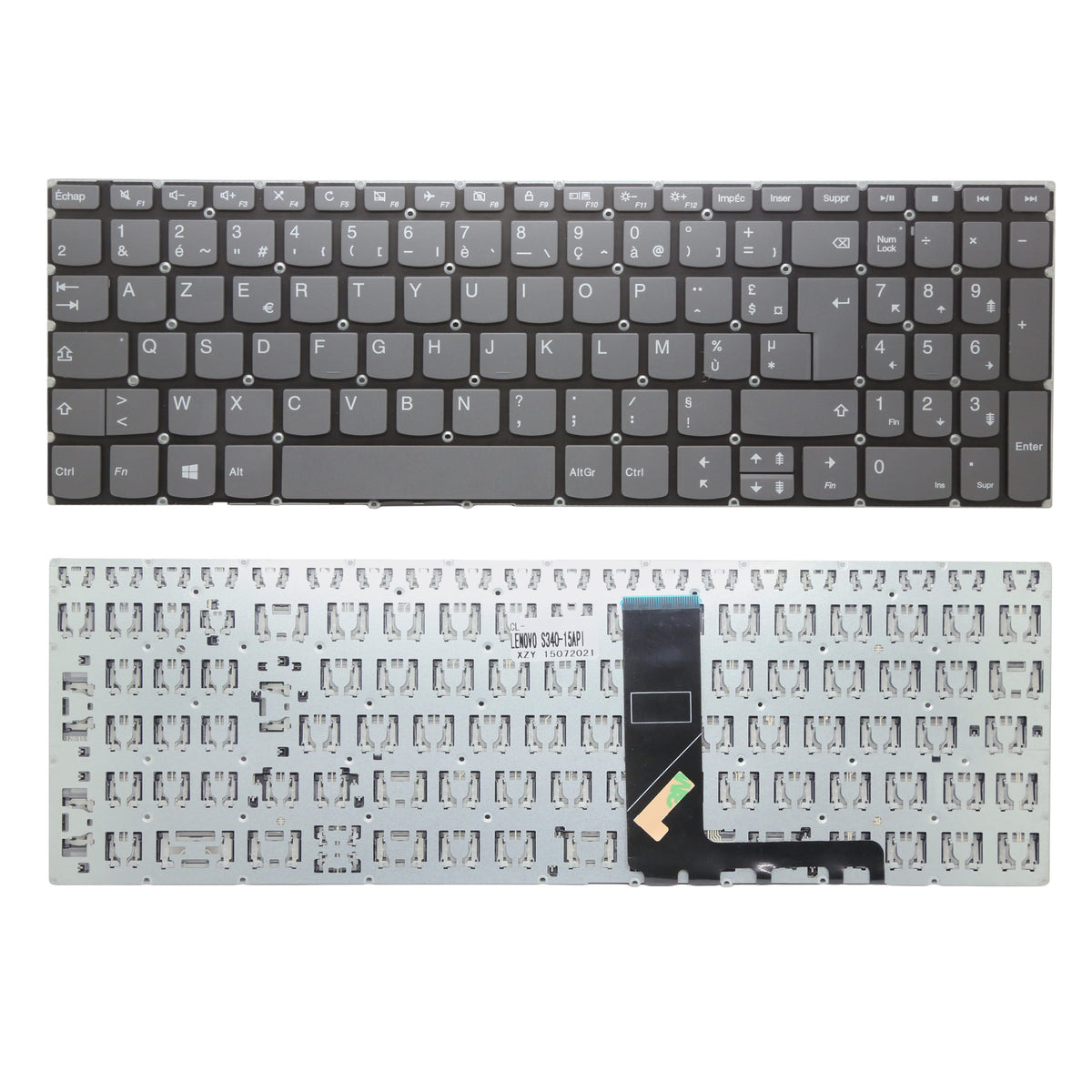 CLAVIER FRANÇAIS AZERTY POUR PC PORTABLE LENOVO IDEAPAD S340-15API-1