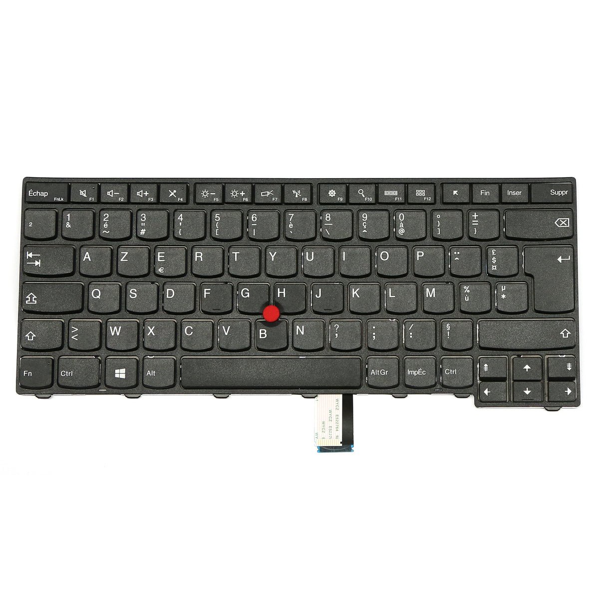 CLAVIER FRANÇAIS AZERTY POUR PC PORTABLE LENOVO THINKPAD L440 / L450 / L460 / T431 / T431S / T440 / T440P / T440S / T450 / T450S / T460 / E431 / E440 - SN20E556181 / 04X0113-057