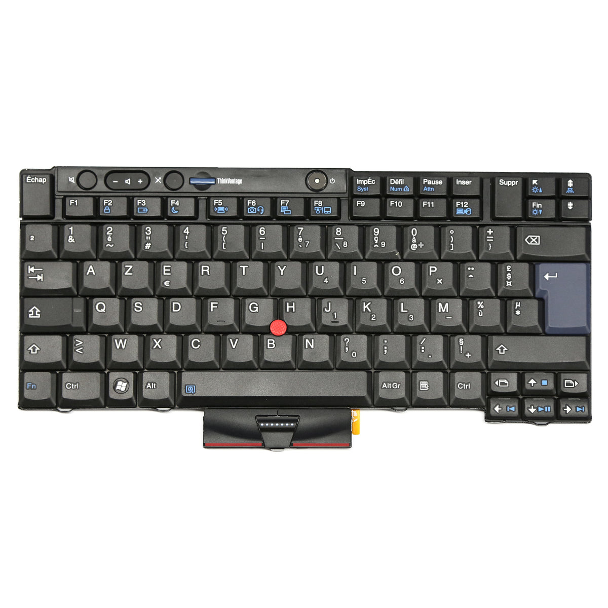 CLAVIER FRANÇAIS AZERTY POUR PC PORTABLE LENOVO THINKPAD T410 / T420 / X220 / T510 / T510i / T520 / T520i / W510 / W520 / T400S / T410I / T420I / X220i / T410S / T420S / T420SI / X220T / X220TI