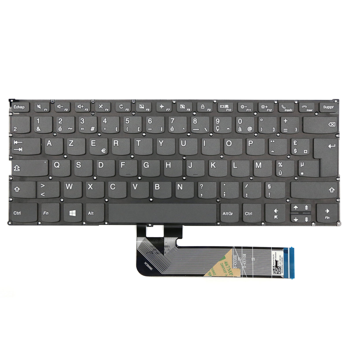CLAVIER FRANÇAIS AZERTY POUR PC PORTABLE LENOVO YOGA 530-14ARR / 530-14IKB / 730-13IKB / 730-13IWL - LCM17J3