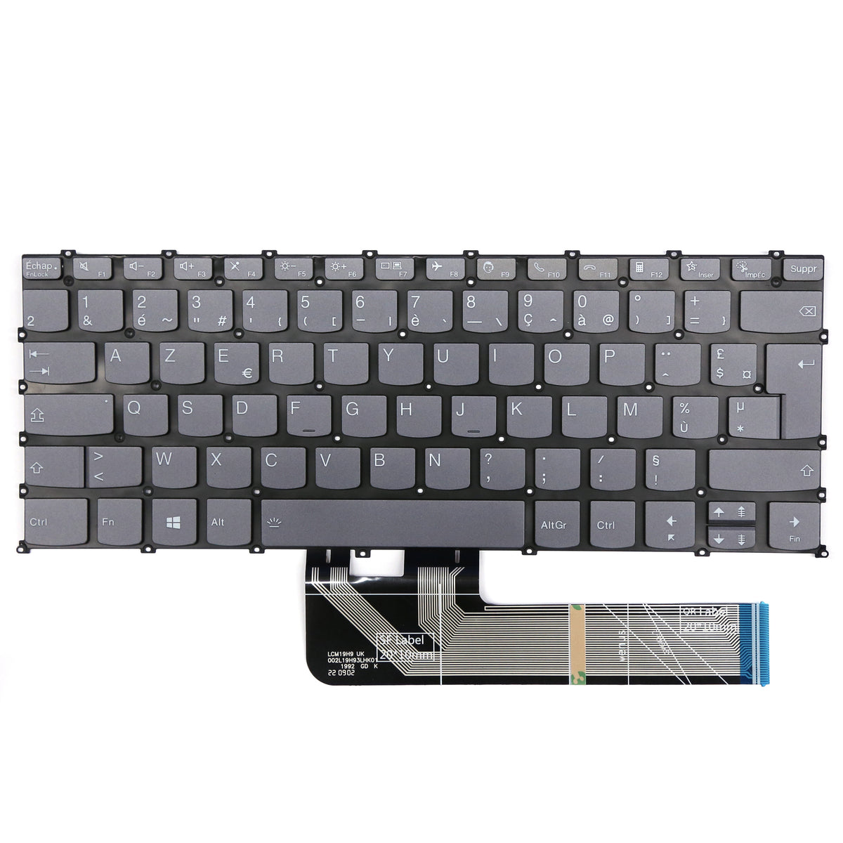 CLAVIER FRANÇAIS AZERTY POUR PC PORTABLE LENOVO YOGA SLIM 7-14ARE05 - SN20Z38473 / LCM19J1-1
