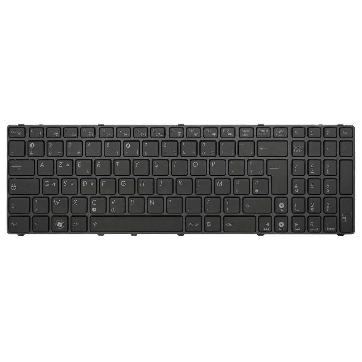 CLAVIER FRANÇAIS AZERTY POUR PC PORTABLE ASUS X61 / N73S / N73SN / N73SV / N73J-1