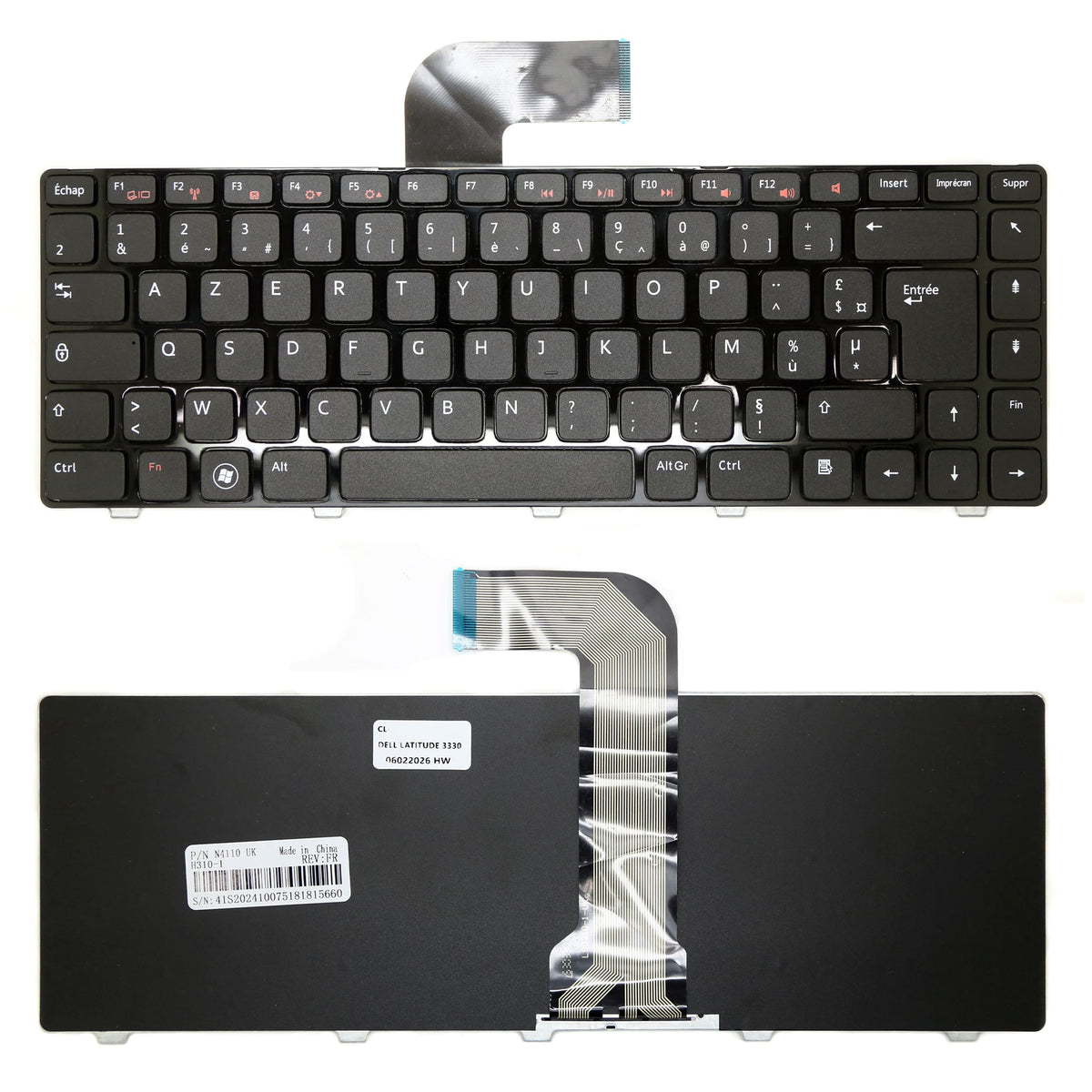 CLAVIER FRANÇAIS AZERTY POUR PC PORTABLE DELL LATITUDE 3000 - 3320 / 3330-1