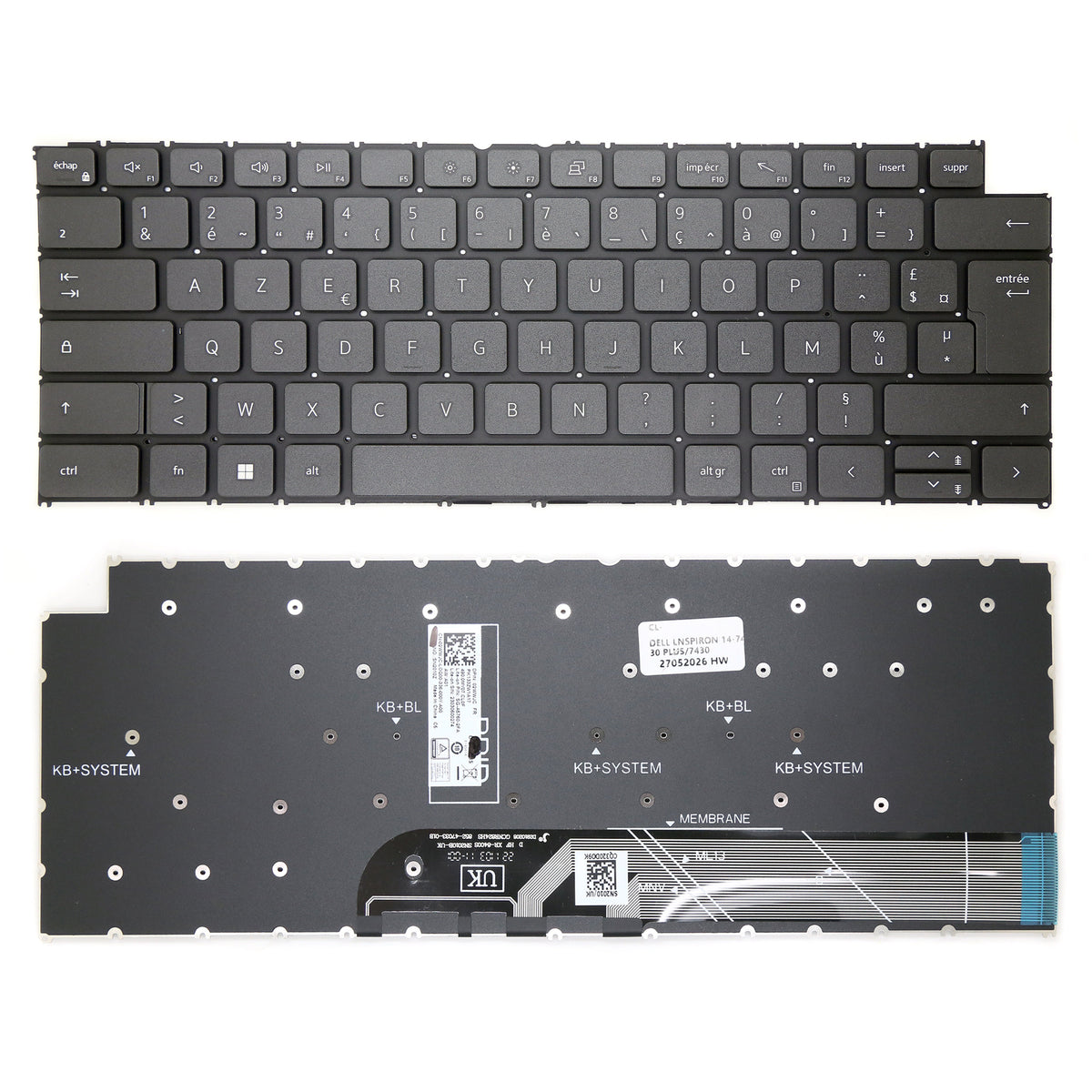 CLAVIER FRANÇAIS AZERTY POUR PC PORTABLE DELL LATITUDE 3000 - 3320 / 3330 / 3420 / 3430