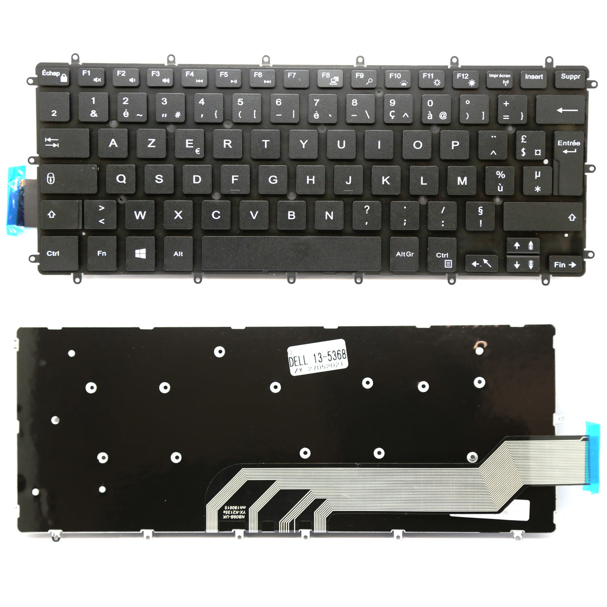 CLAVIER FRANÇAIS AZERTY POUR PC PORTABLE DELL INSPIRON 13-5368 / 13-5370 / 13-5378 / 13-5379