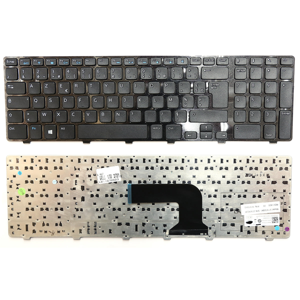 CLAVIER FRANÇAIS AZERTY POUR PC PORTABLE DELL INSPIRON 17/17R 3721 / 3737 / 5721 / 5737 - 0GV3VF / V119725BK1