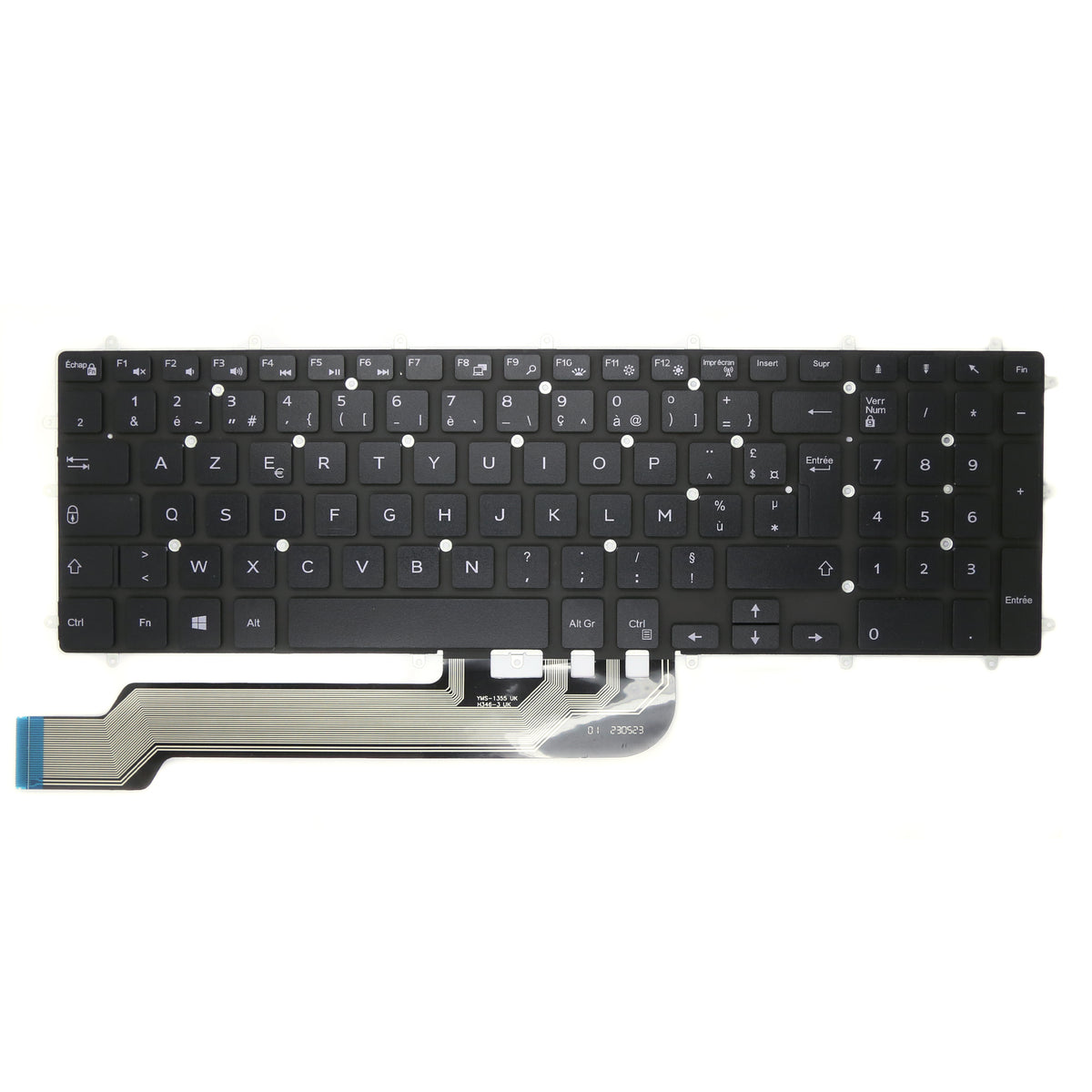 CLAVIER FRANÇAIS AZERTY POUR PC PORTABLE DELL INSPIRON 15 5565 / 5567 / 5568 / 5570 / 5575 / 5583 / 7566 / 7567