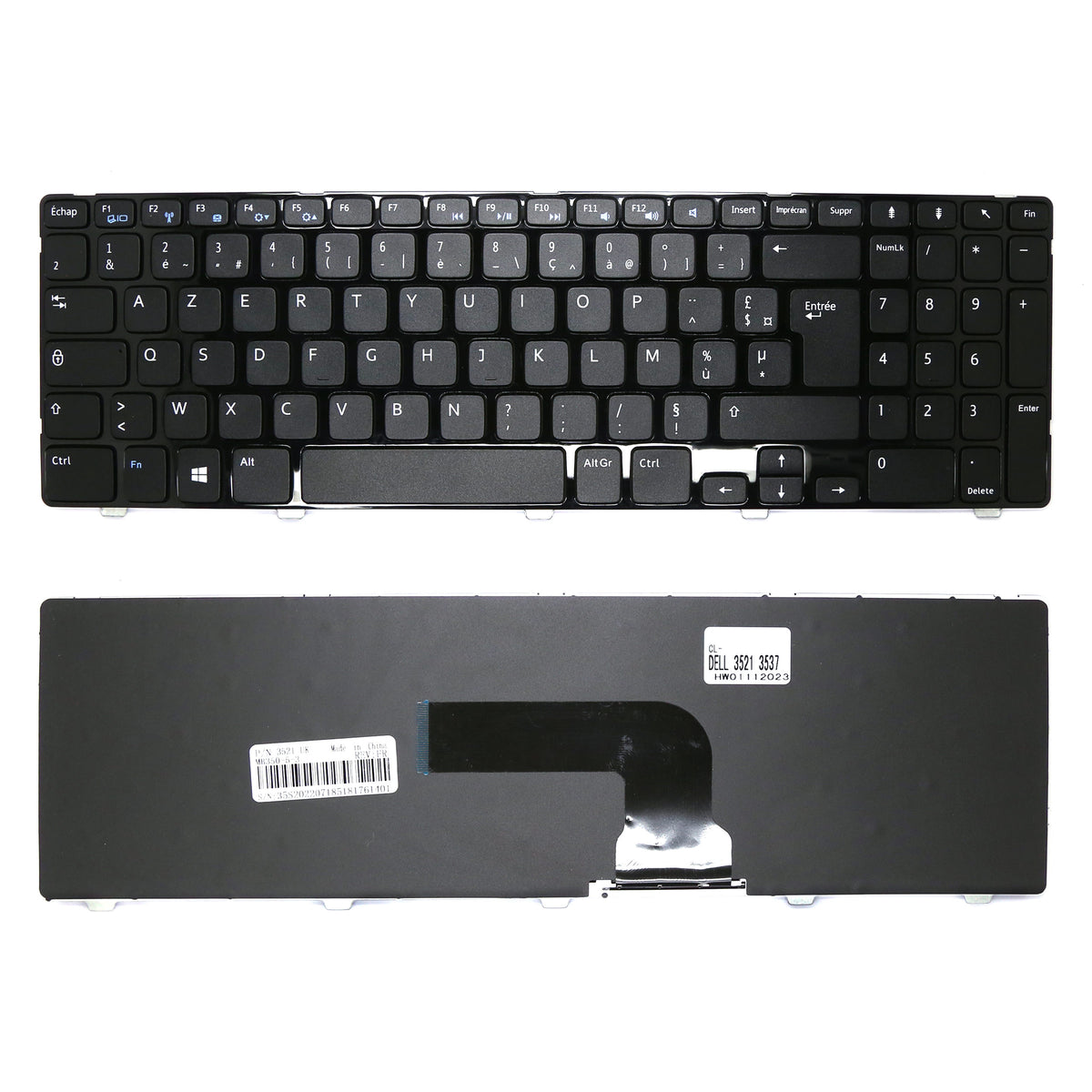 CLAVIER FRANÇAIS AZERTY POUR PC PORTABLE DELL INSPIRON 15 5521 / 3000 / M531R + NSK-LA0SC
