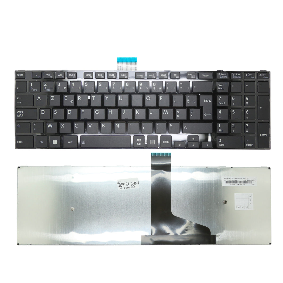 CLAVIER FRANÇAIS AZERTY POUR PC PORTABLE TOSHIBA SATELLITE C70-A / C70D-B / C70-B - NSK-TT6SQ