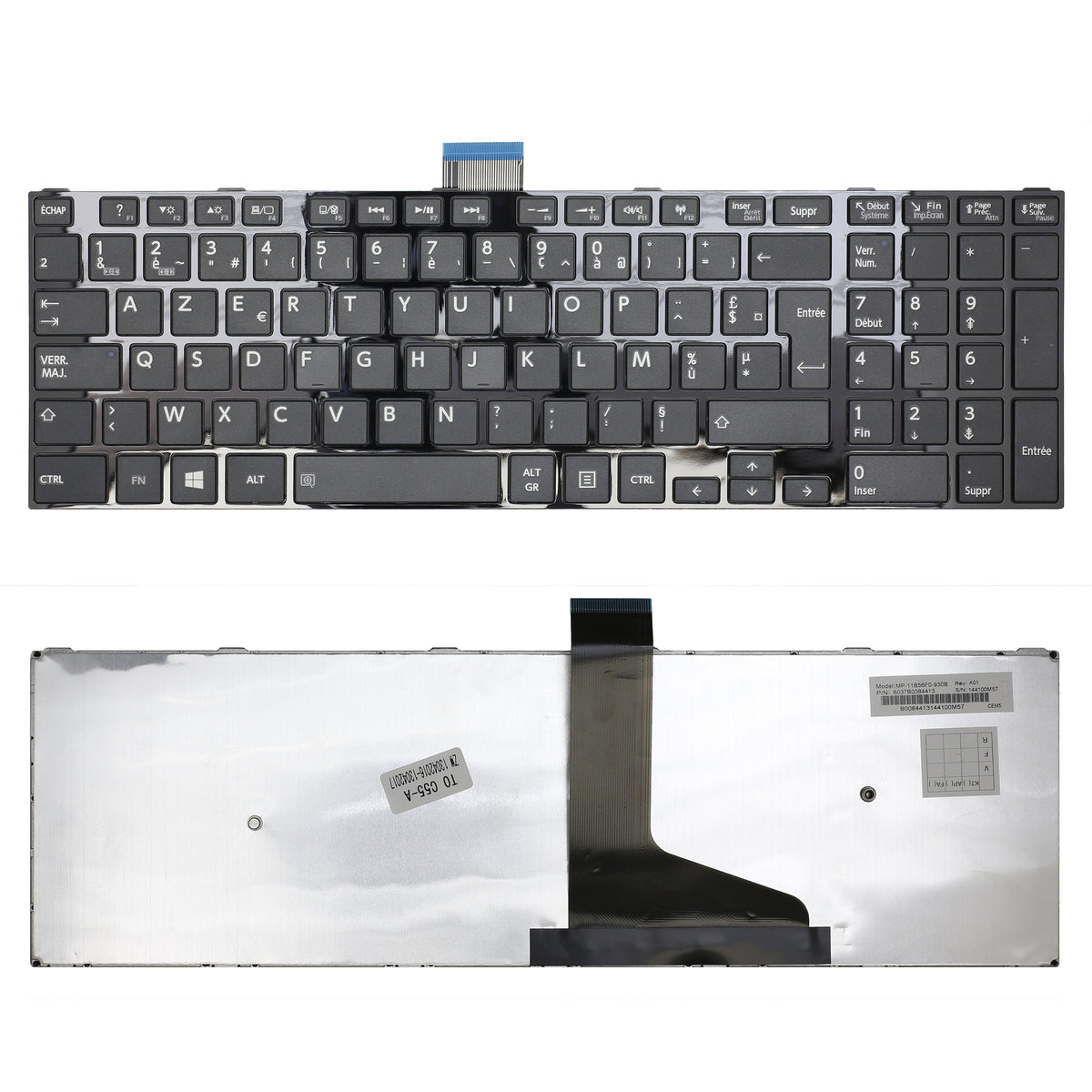 CLAVIER FRANÇAIS AZERTY POUR PC PORTABLE TOSHIBA SATELLITE C55-A / C55D-A / C55T-A
