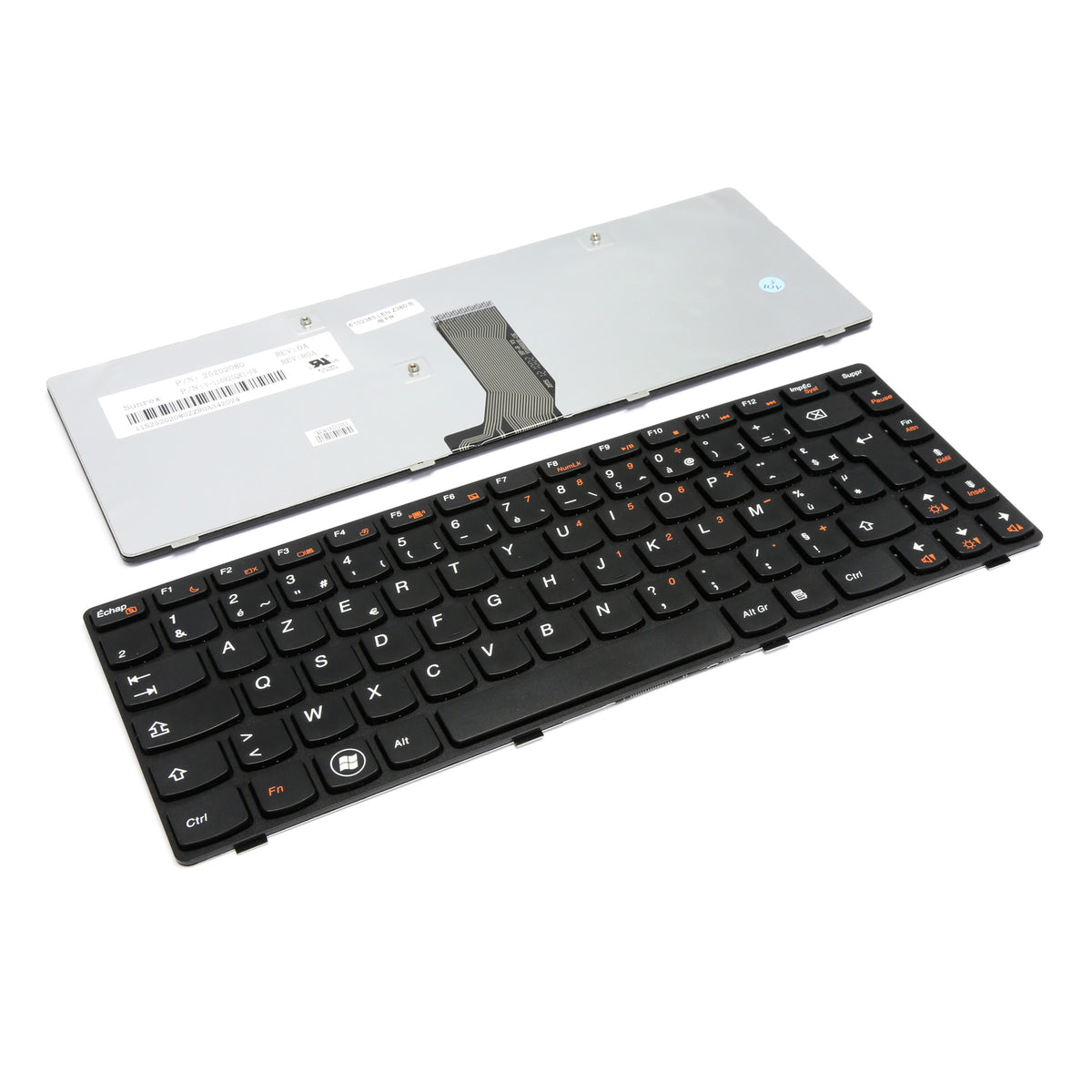 CLAVIER FRANÇAIS AZERTY POUR PC PORTABLE LENOVO IDEAPAD  Z380 / Z480 / Z485 / G480 - 25202080 / V-116920QK1-FR