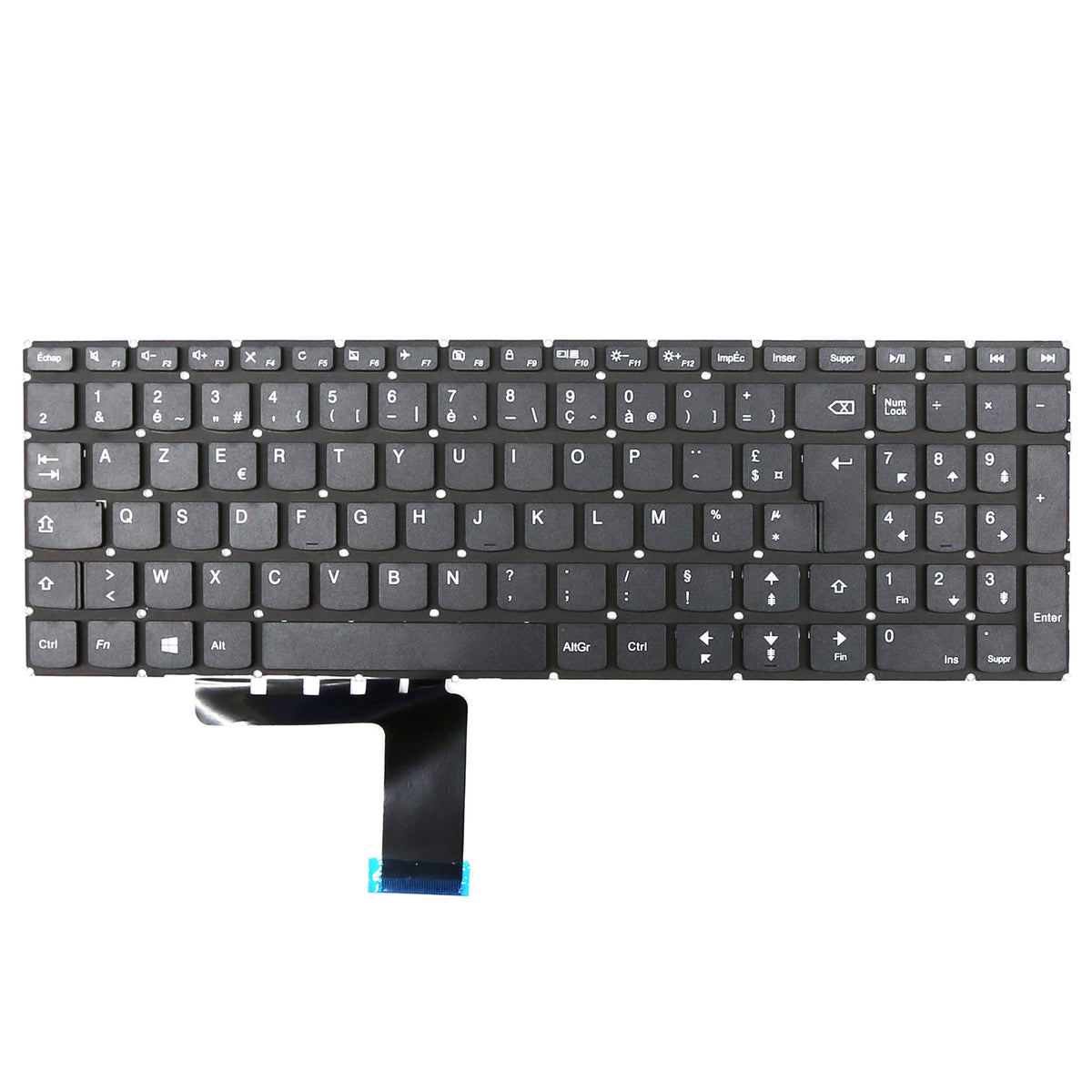 CLAVIER FRANÇAIS AZERTY POUR PC PORTABLE LENOVO V110-15 / V110-15ACL / V110-15AST / V110-15IAP / V110-15IBR / V110-15IKB / V110-15ISK - LCM15J6 / SN20K82584-1