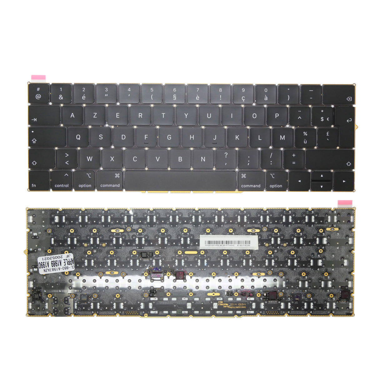 CLAVIER FRANÇAIS AZERTY POUR PC PORTABLE APPLE MACBOOK PRO 13" A1989 A1990 EMC 3214 2018