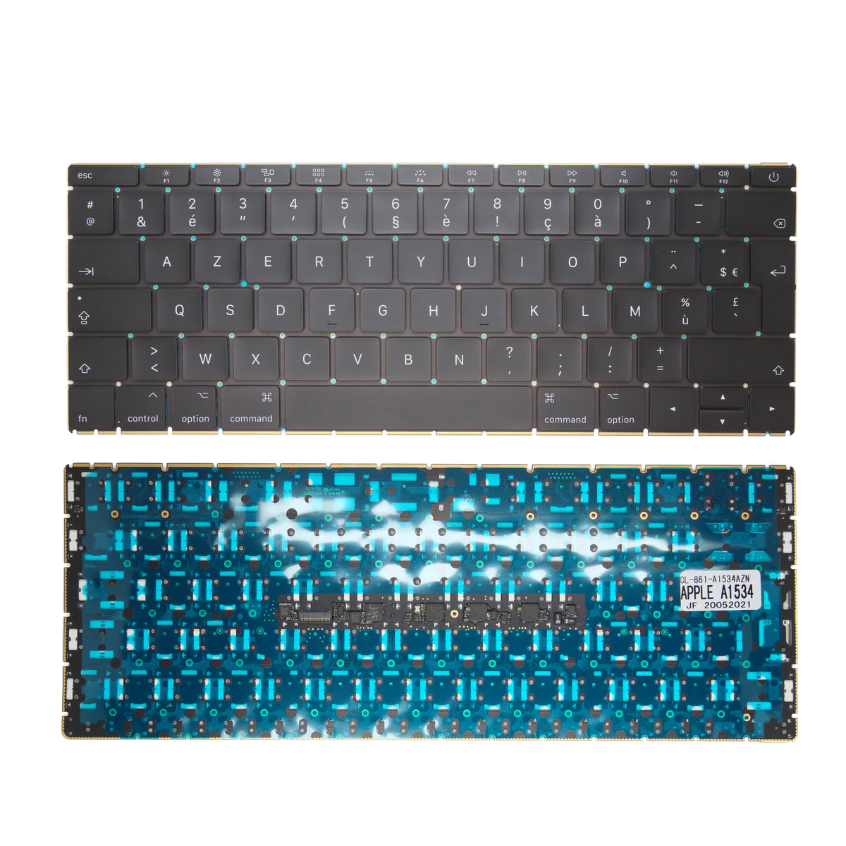 CLAVIER FRANÇAIS AZERTY POUR PC PORTABLE APPLE MACBOOK 12" A1534 EMC 2991 / 3099 / 2746 - 2016 2017-1