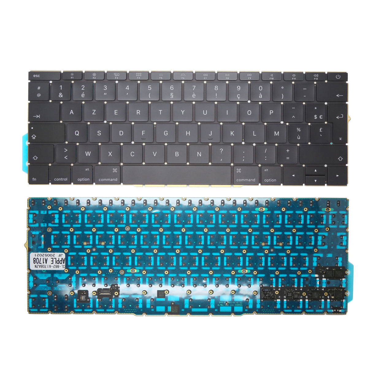 CLAVIER FRANÇAIS AZERTY POUR PC PORTABLE APPLE MacBook Pro 13" A1708 EMC 2978 3164-1