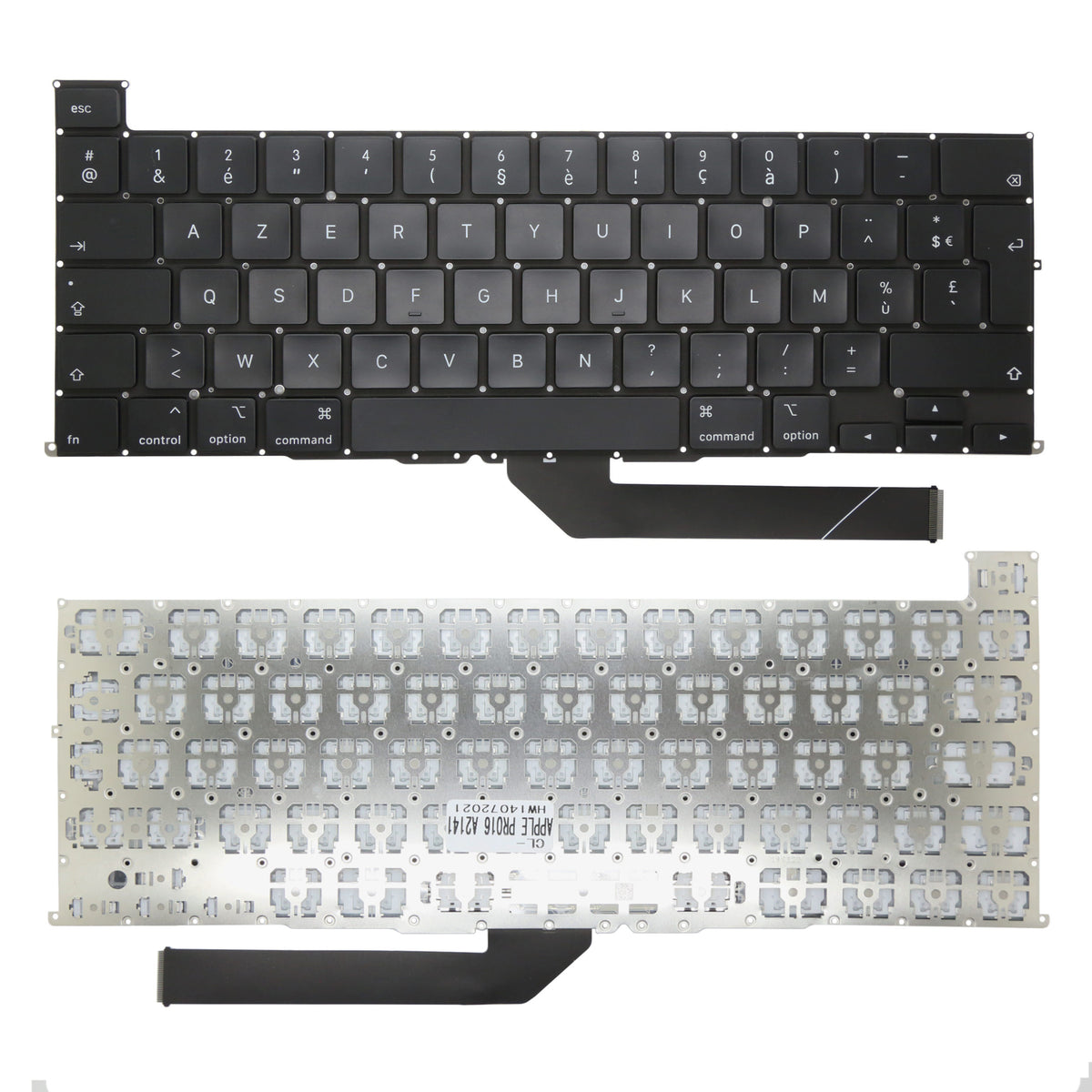 CLAVIER FRANÇAIS AZERTY POUR PC PORTABLE APPLE MACBOOK PRO 16" A2141 EMC 3347 (2019)