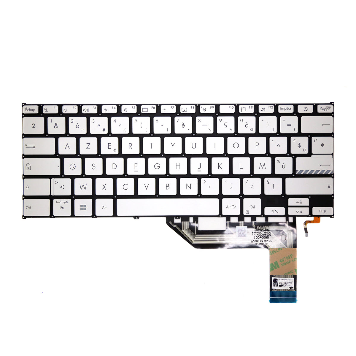 CLAVIER FRANÇAIS AZERTY POUR PC PORTABLE ASUS VIVOBOOK GO 14 E1404 / E1404G / E1404F / E1404FA + rétro
