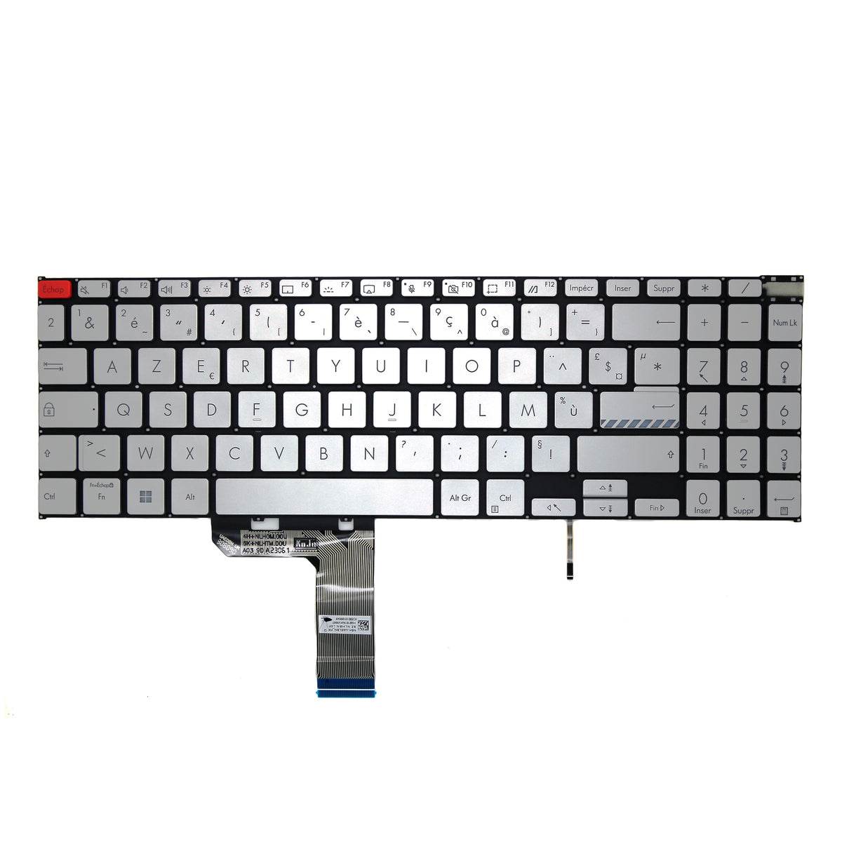 CLAVIER FRANÇAIS AZERTY POUR PC PORTABLE ASUS VIVOBOOK PRO 15 OLED K6502VJ / K6502VU / K6502VV / K6502ZC / NX6502ZC + rétro