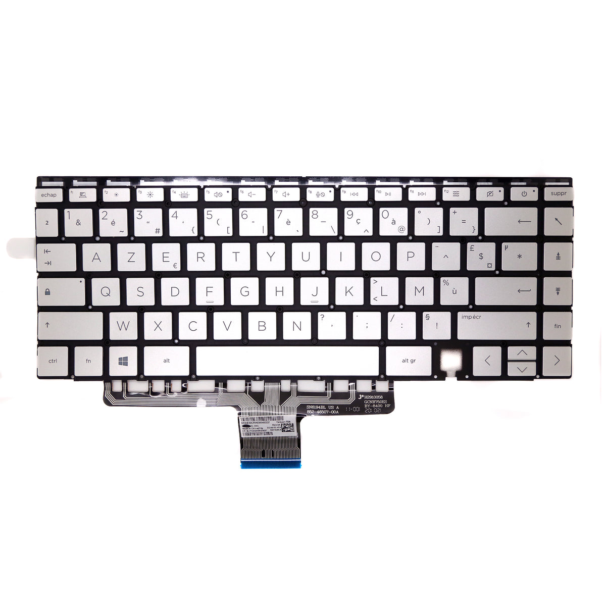 CLAVIER FRANÇAIS AZERTY POUR PC PORTABLE HP SPECTRE X360 14-EA / 14-EB / 14-AE + rétro