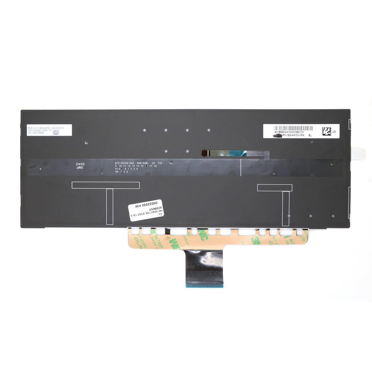 CLAVIER FRANÇAIS AZERTY POUR PC PORTABLE HP SPECTRE X360 14-EA / 14-EB / 14-AE + rétro