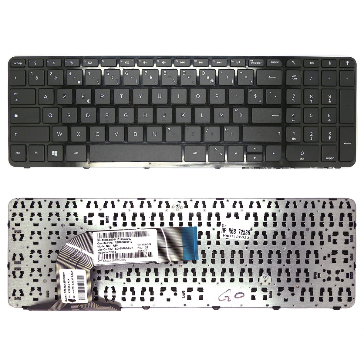 CLAVIER FRANÇAIS AZERTY POUR PC PORTABLE HP PAVILION 17-E SERIES R68 - SG-59900-XUA
