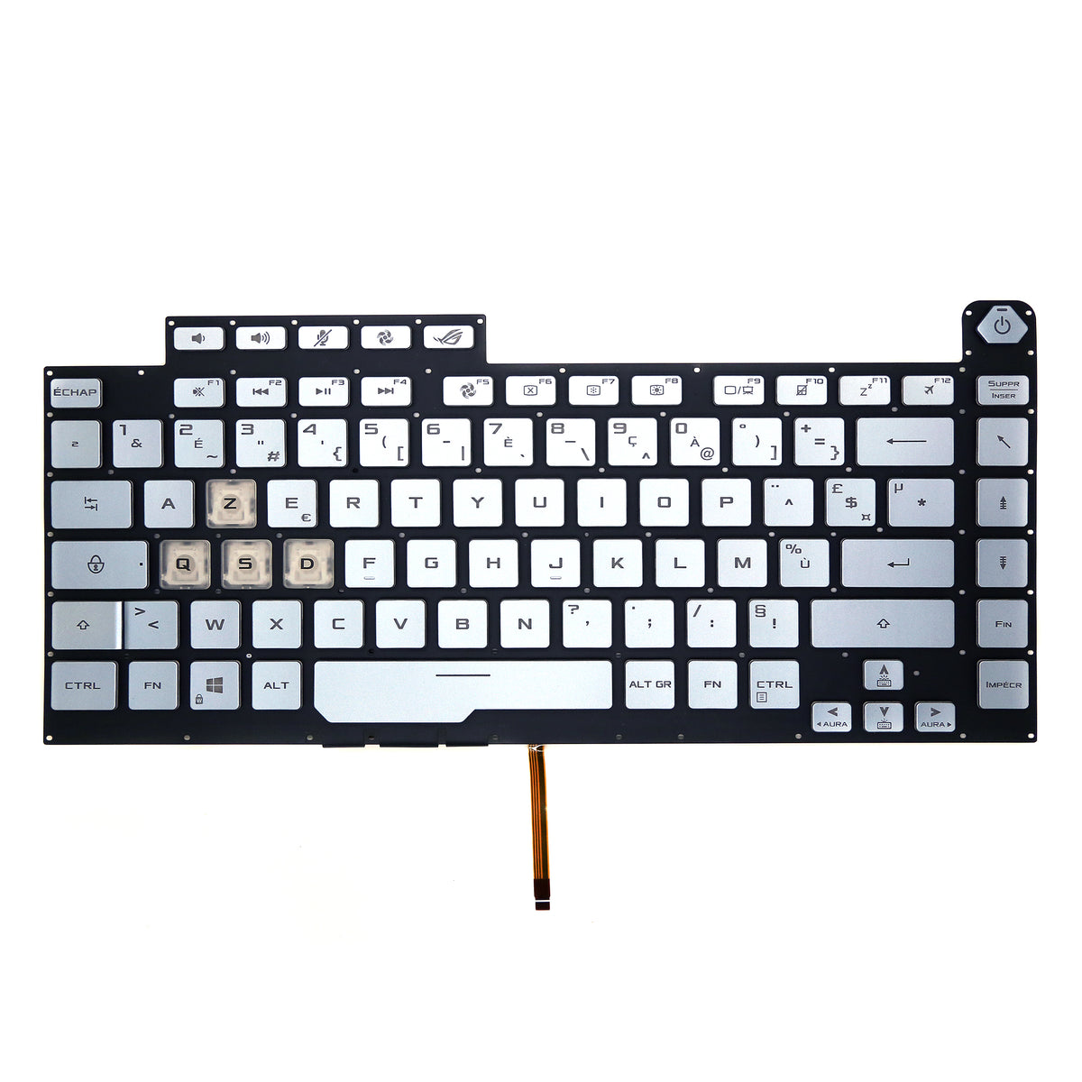 CLAVIER FRANÇAIS AZERTY POUR PC PORTABLE ASUS ROG STRIX G512L / G512LI / G512LU / G512LV + rétro-1