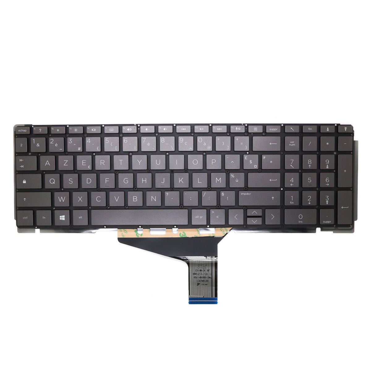 CLAVIER FRANÇAIS AZERTY POUR PC PORTABLE HP SPECTRE X360 15-EB / 15T-EB - SN6191BL / SG-A0900-XFA + rétro