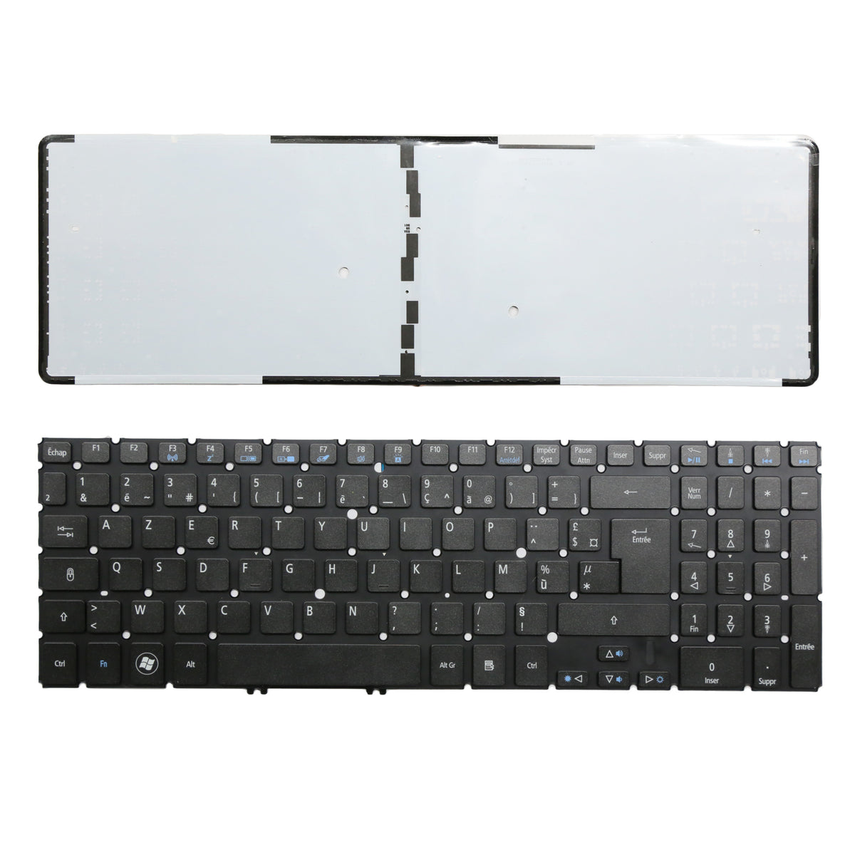 CLAVIER FRANÇAIS AZERTY POUR ACER ASPIRE M5-581G / M5-581T / M5-581TG - NSK-R3BBC / 9Z.N8QBC.B0F + rétro
