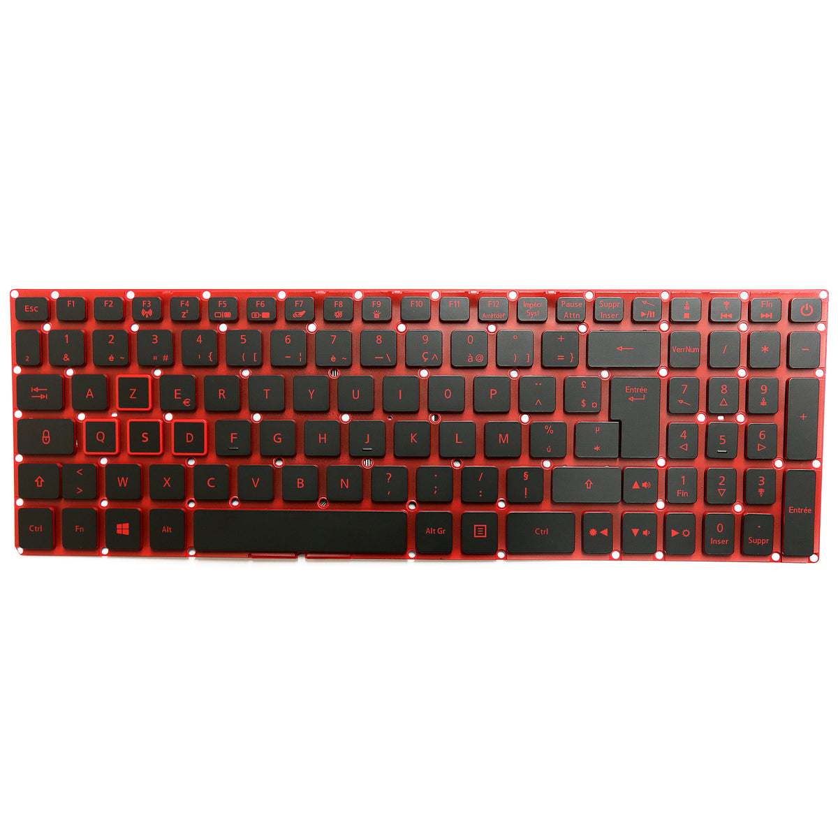 CLAVIER FRANÇAIS AZERTY POUR ACER NITRO 5 AN515-41 / AN515-42 / AN515-51 / AN515-52 / AN515-53 SERIES + rétro