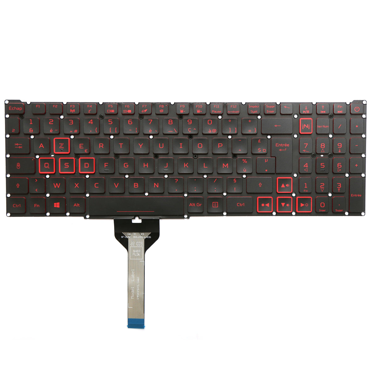 CLAVIER FRANÇAIS AZERTY POUR ACER NITRO 5 AN517-41 / AN517-53 / AN517-54 SERIES + rétro