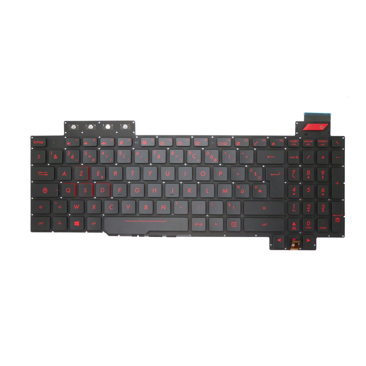 CLAVIER FRANÇAIS AZERTY POUR PC PORTABLE ASUS FX503V / FX503VD / FX503VM + rétro
