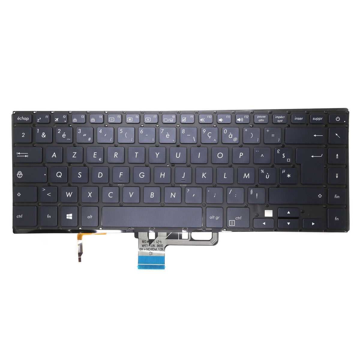 CLAVIER FRANÇAIS AZERTY POUR PC PORTABLE ASUS ZENBOOK PRO 15 UX580G / UX580GD / UX580GE + rétro
