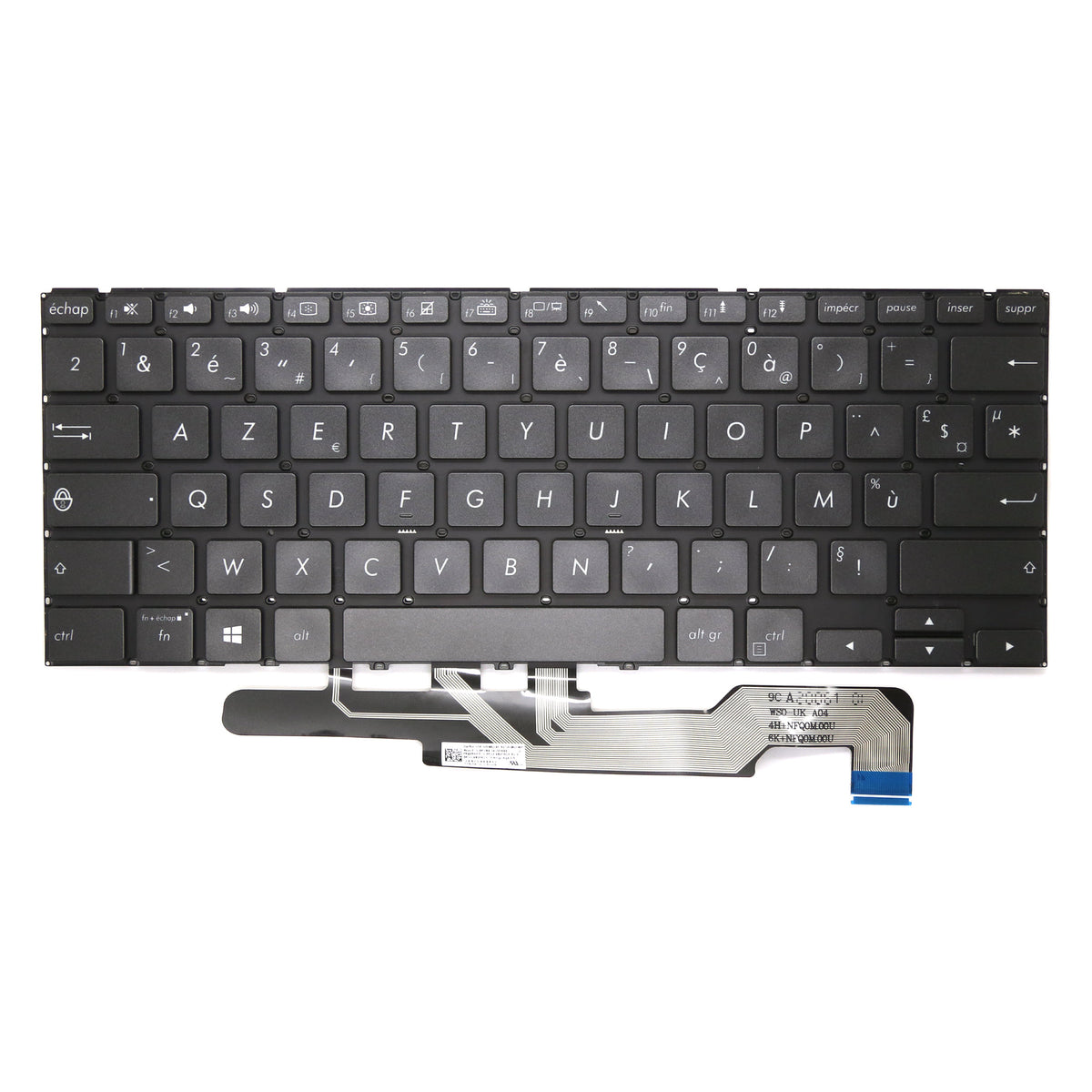 CLAVIER FRANÇAIS AZERTY POUR PC PORTABLE ASUS Zenbook Flip UX362F / UX362FA / Q326FA + rétro