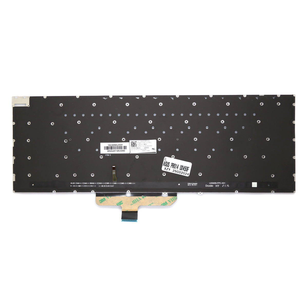 CLAVIER FRANÇAIS AZERTY POUR PC PORTABLE ASUS Zenbook 14X OLED UX5400E / UX5400EA / UX5400EG + rétro
