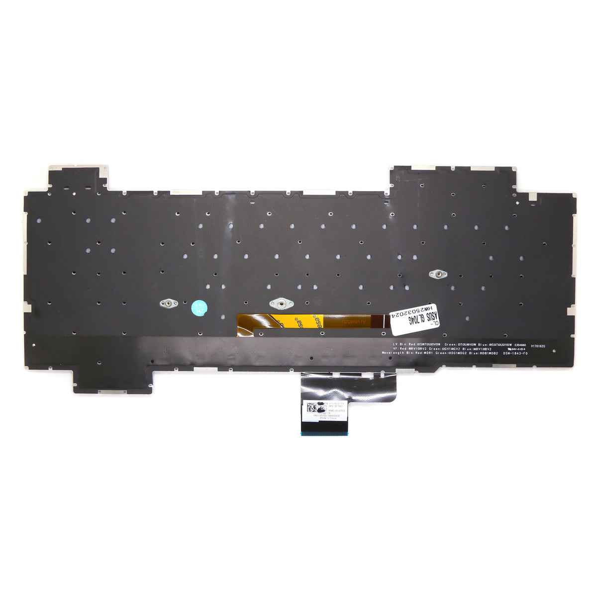 CLAVIER FRANÇAIS AZERTY POUR PC PORTABLE ASUS ROG STRIX SCAR II GL704G / GL704GM / GL704GV / GL704GW + rétro