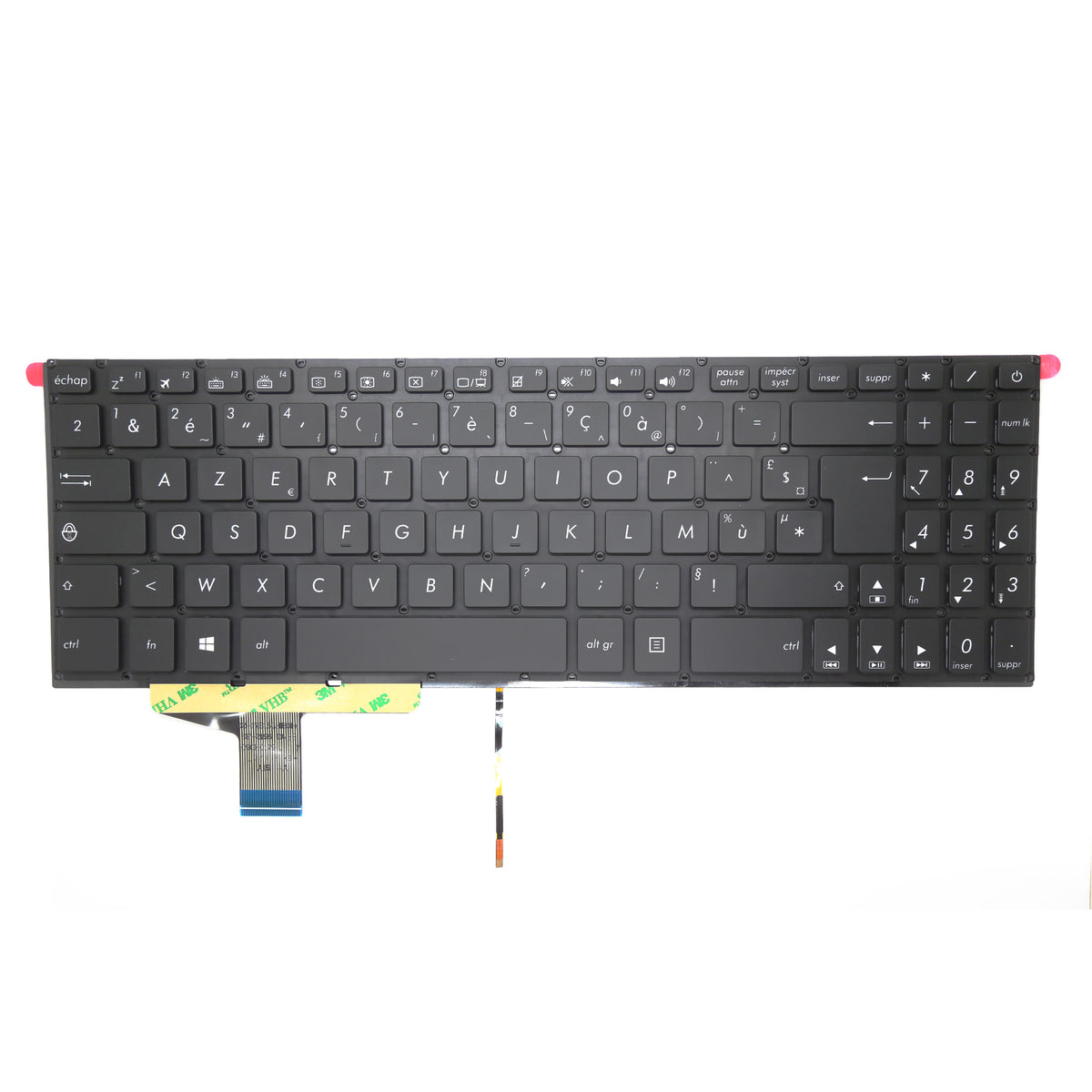 CLAVIER FRANÇAIS AZERTY POUR PC PORTABLE ASUS VIVOBOOK PRO 15 NX580G / NX580GD / NX580V / NX580VD / NX580VN + rétro