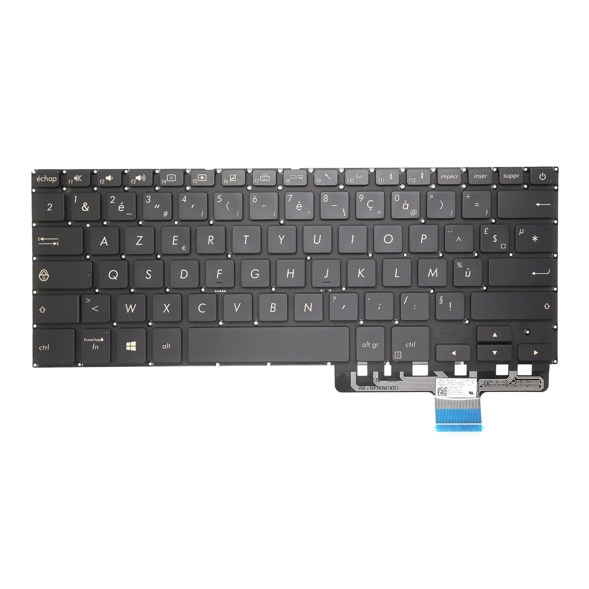 CLAVIER FRANÇAIS AZERTY POUR PC PORTABLE ASUS ZENBOOK PRO 14" UX450F / UX450FD NSK-WP00F / 9Z.NFBBU.00F + rétro