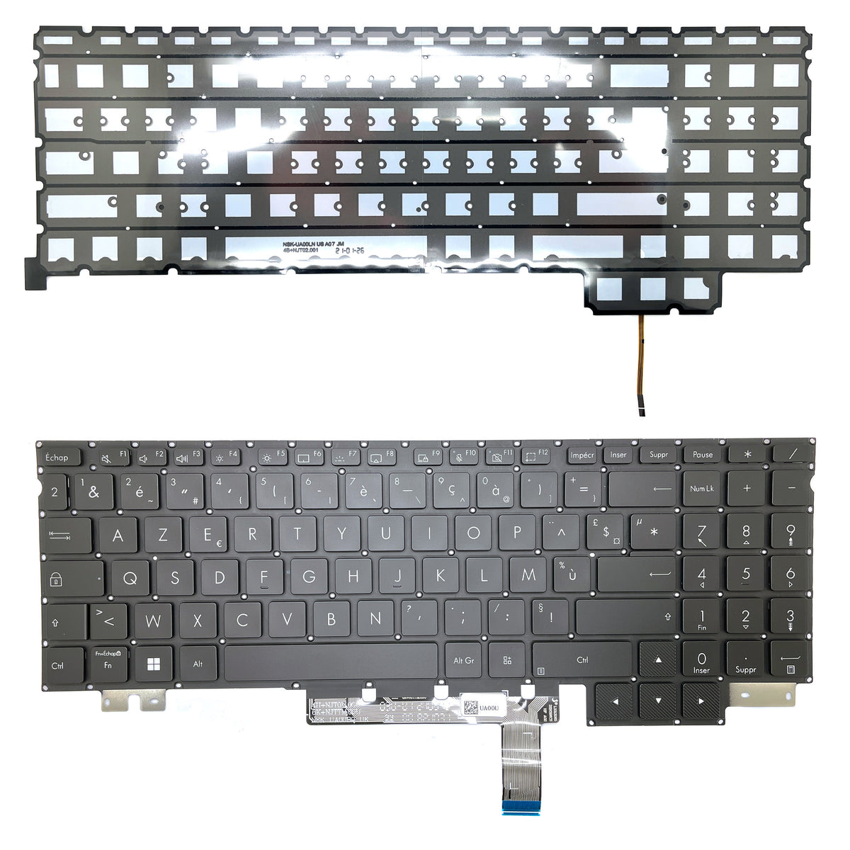 CLAVIER FRANÇAIS AZERTY POUR PC PORTABLE ASUS PROART STUDIOBOOK H5600Q / H5600QE / H5600QM / H5600QR + rétro