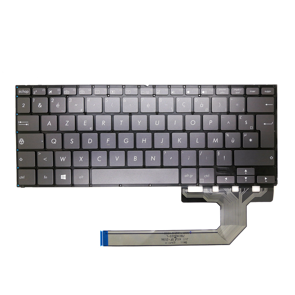 CLAVIER FRANÇAIS AZERTY POUR PC PORTABLE ASUS ZENBOOK FLIP S UX370U / UX370UA / UX370UAF / UX370UAR + rétro