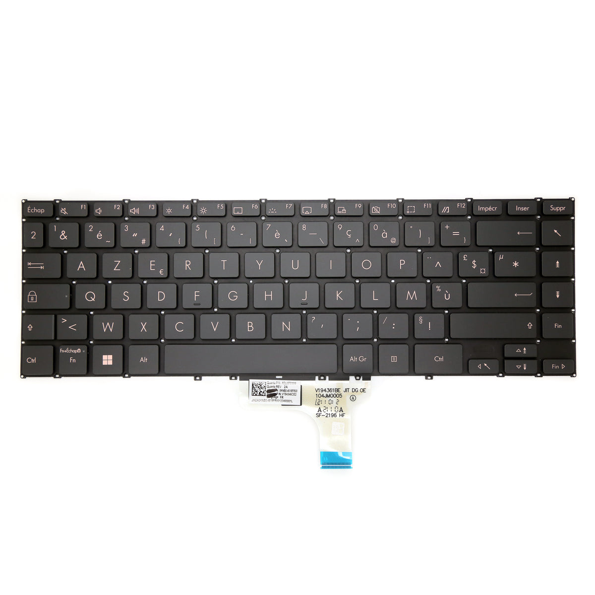 CLAVIER FRANÇAIS AZERTY POUR PC PORTABLE ASUS ZENBOOK FLIP BX363EA / BX363JA / UX363EA / UX363JA + rétro