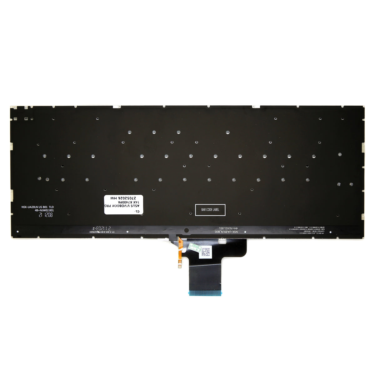CLAVIER FRANÇAIS AZERTY POUR PC PORTABLE ASUS VIVOBOOK PRO 14 X3400 / M3400 / M3401 / M3400QA / M3401QC / X3400P / K3400P / X7400 / M7400Q / N7400 + rétro-3