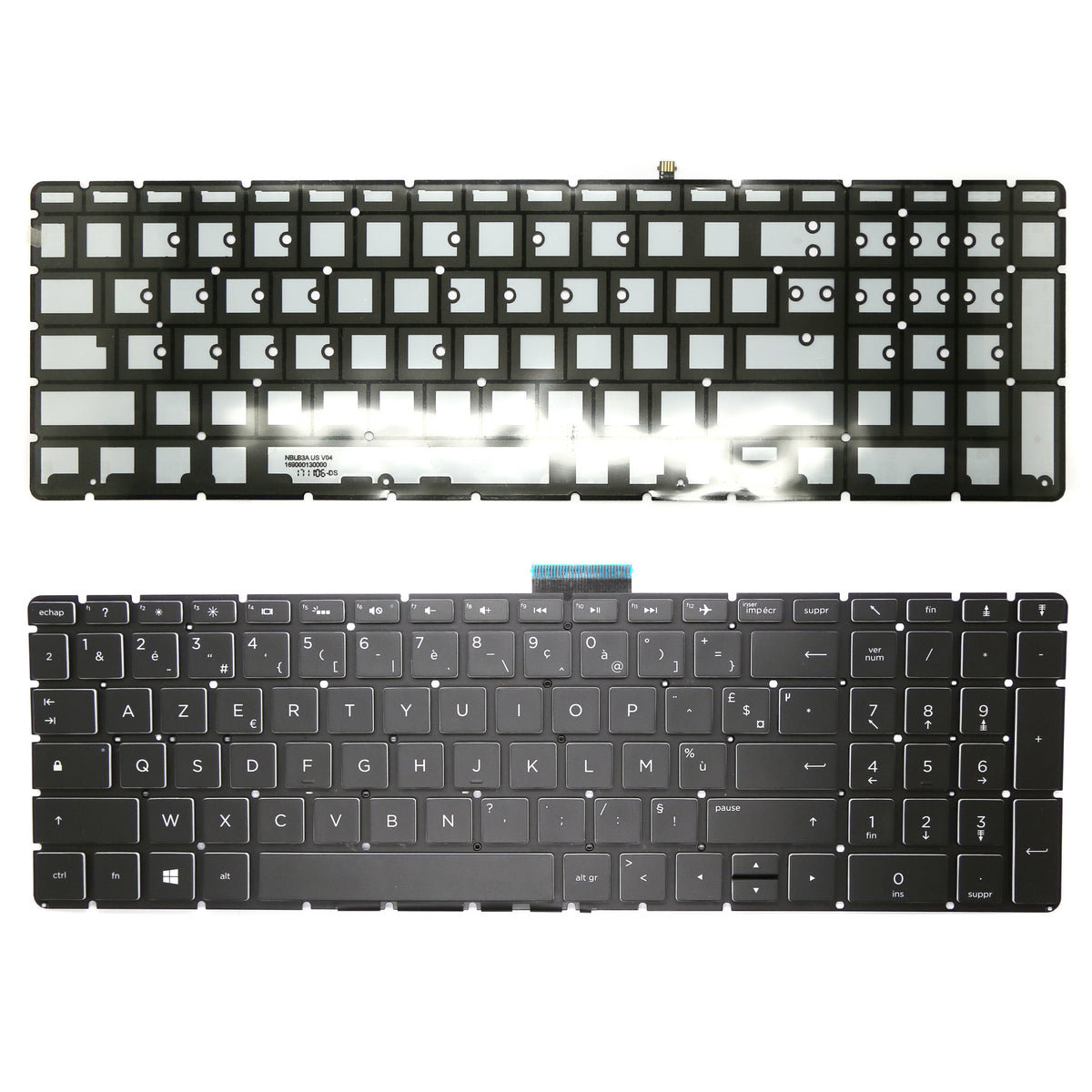 CLAVIER FRANÇAIS AZERTY POUR PC PORTABLE HP 250 G6 / 255 G6 / 256 G6 / 258 G6 / 15-BW SERIES-3