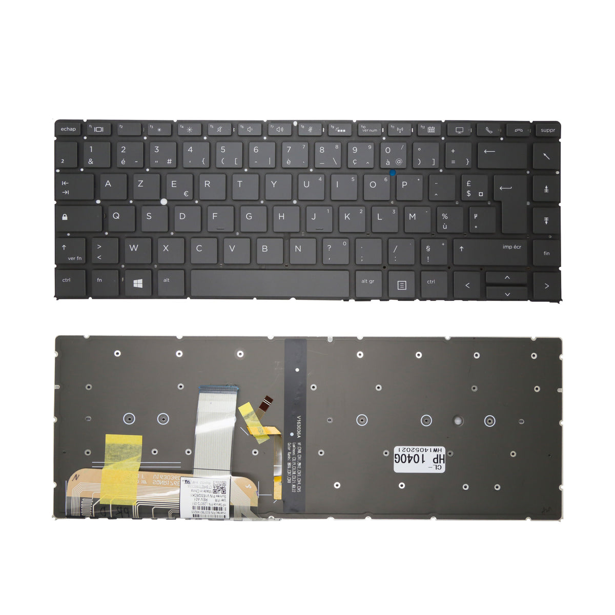 CLAVIER FRANÇAIS AZERTY POUR PC PORTABLE HP ELITEBOOK 1040 G4 / 1040 G5 / 1040 G6 - 6037b0149205 / L29072-051 + rétro