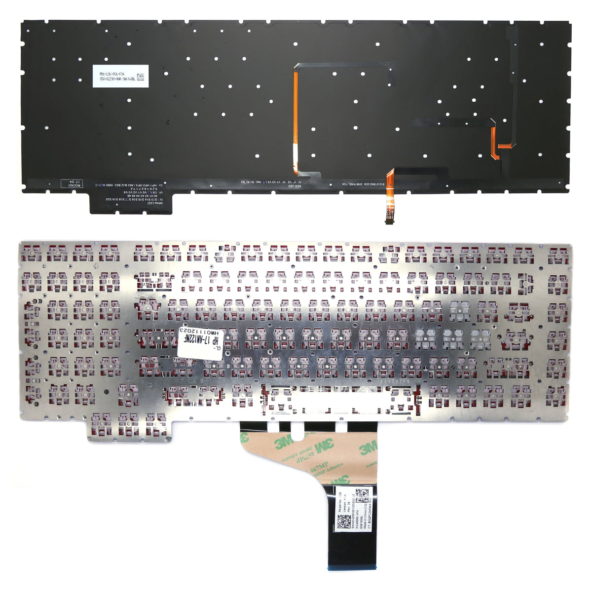 CLAVIER FRANÇAIS AZERTY POUR PC PORTABLE HP OMEN 17-AN / 17T-AN - SG-88000-XFA / SN6168BL + rétro