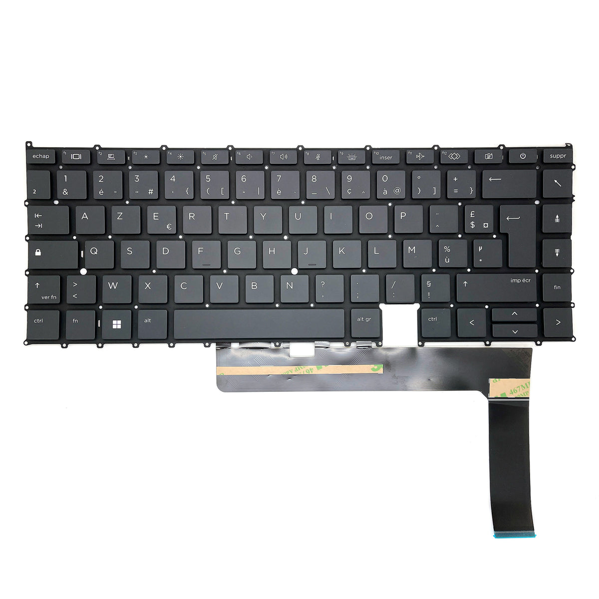 CLAVIER FRANÇAIS AZERTY POUR PC PORTABLE HP ELITEBOOK X360 1040 G7 / 1040 G8 + rétro